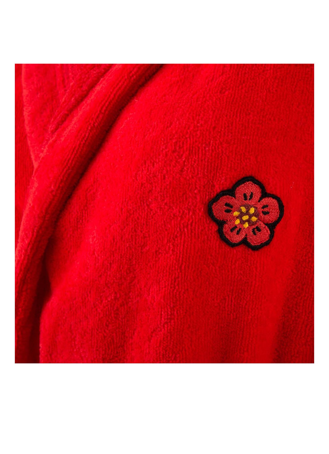KENZO K Boke badjas van  katoen - unisex - detail 4 rood