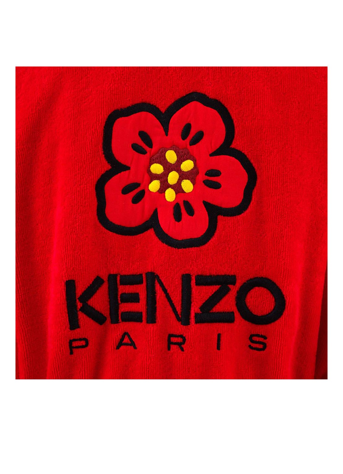 KENZO K Boke badjas van  katoen - unisex - detail 5 rood