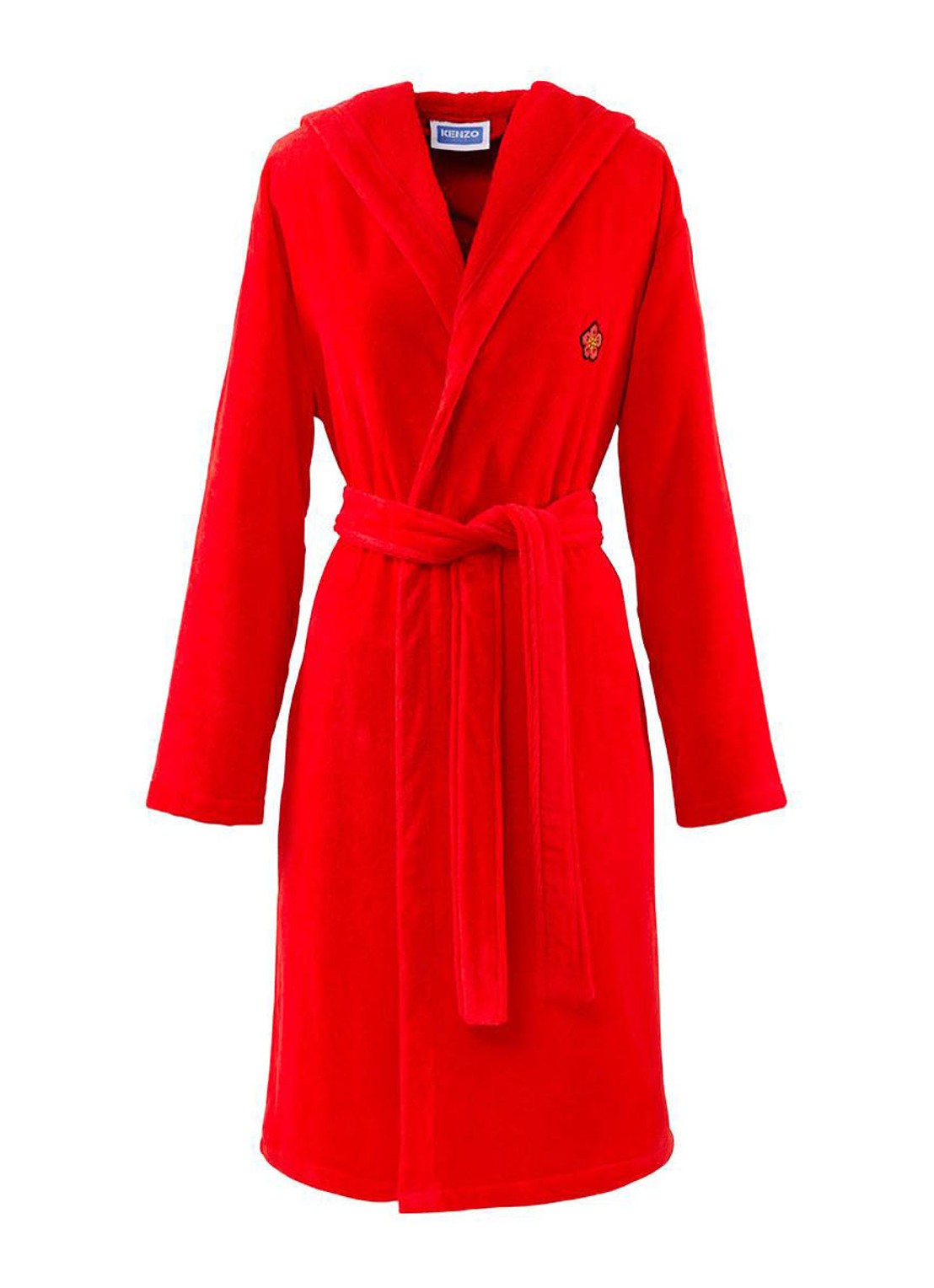 KENZO K Boke badjas van  katoen - unisex - voorkant rood