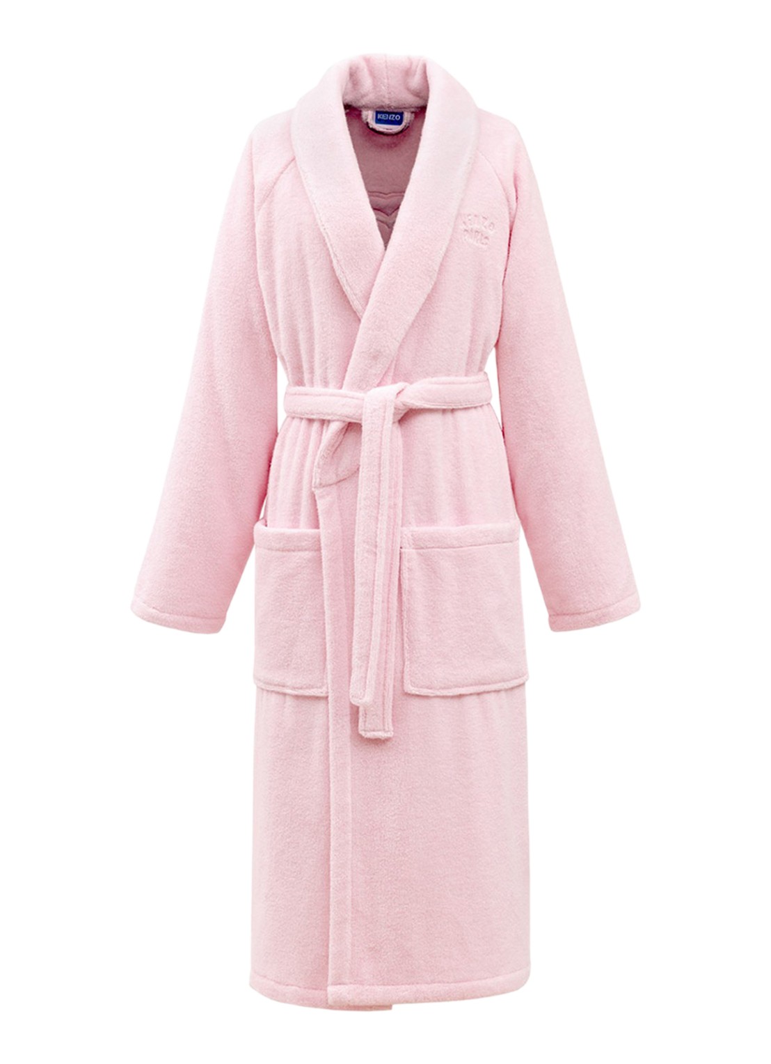 KENZO K Bokeheart badjas met logoborduring - voorkant 4 rose