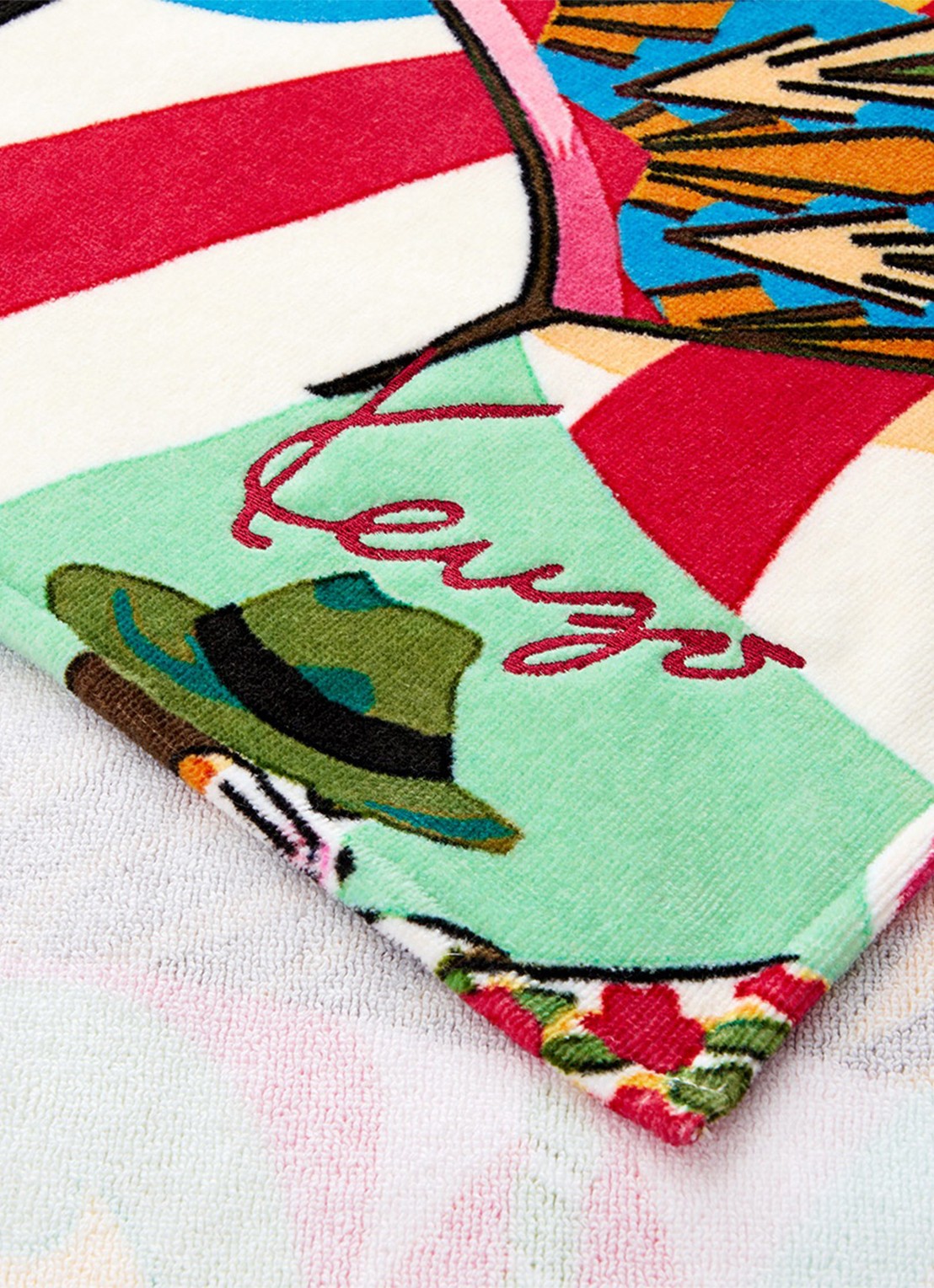 KENZO K Circus strandlaken - 450 gr/m² - 100 x 170 cm - achterkant 4 orange