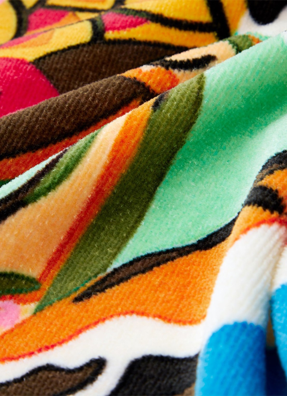 KENZO K Circus strandlaken - 450 gr/m² - 100 x 170 cm - detail orange
