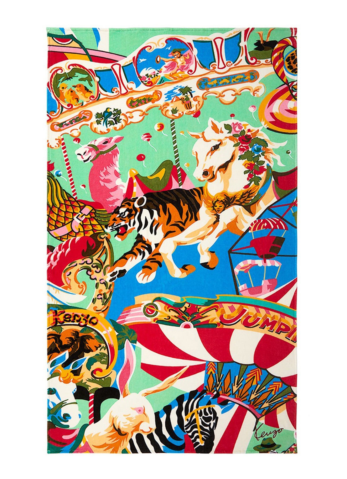 KENZO K Circus strandlaken - 450 gr/m² - 100 x 170 cm - voorkant 2 orange