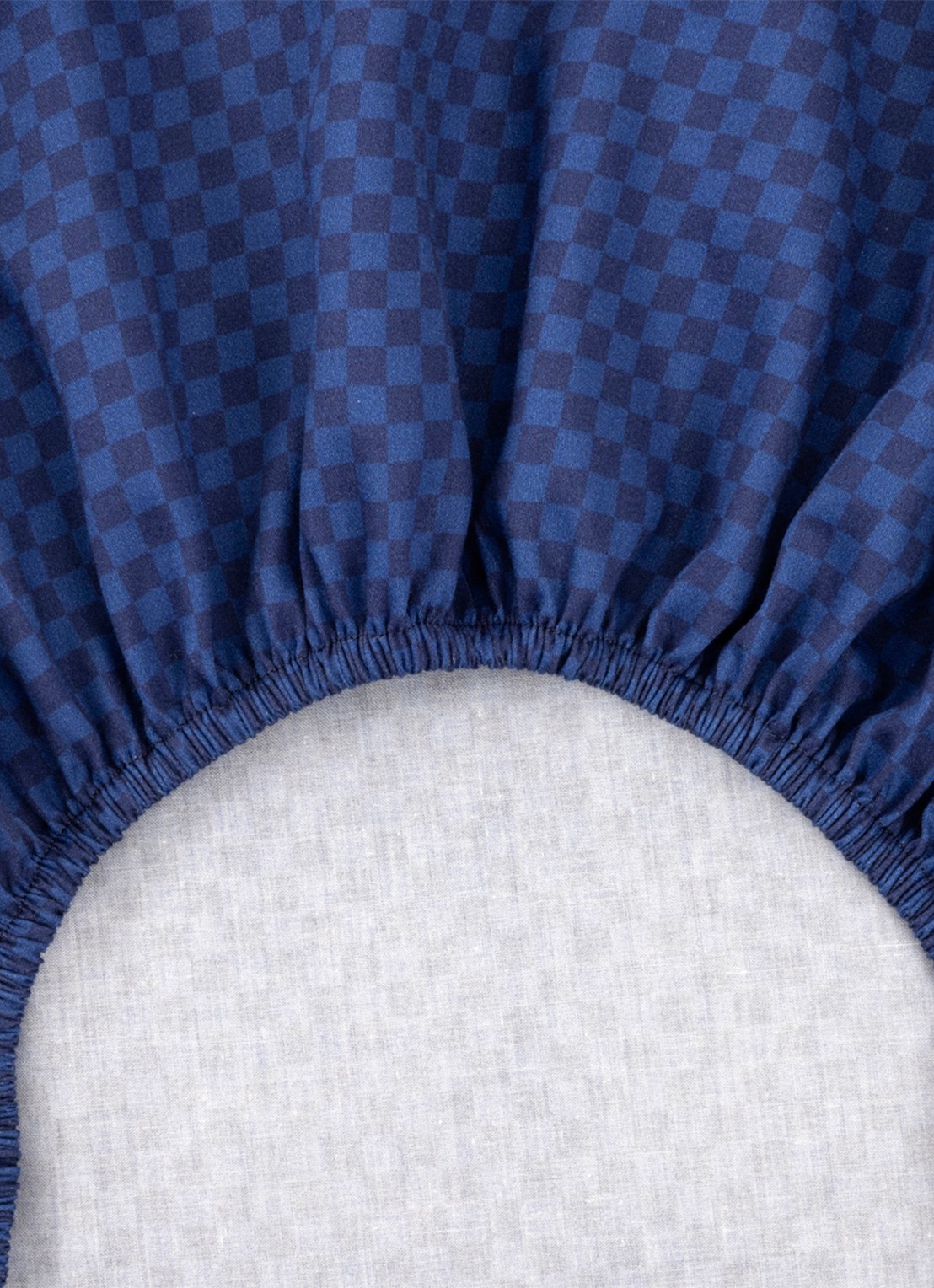 KENZO K Dahlia hoeslaken, hoekhoogte 35 cm - voorkant 2 blauw