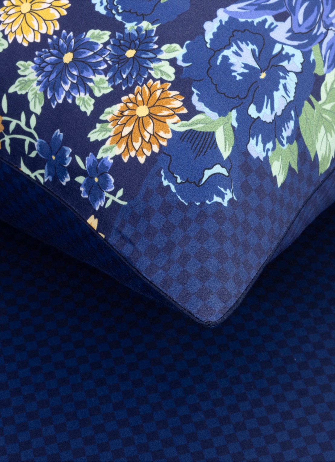 KENZO K Dahlia kussensloop - achterkant 3 blauw