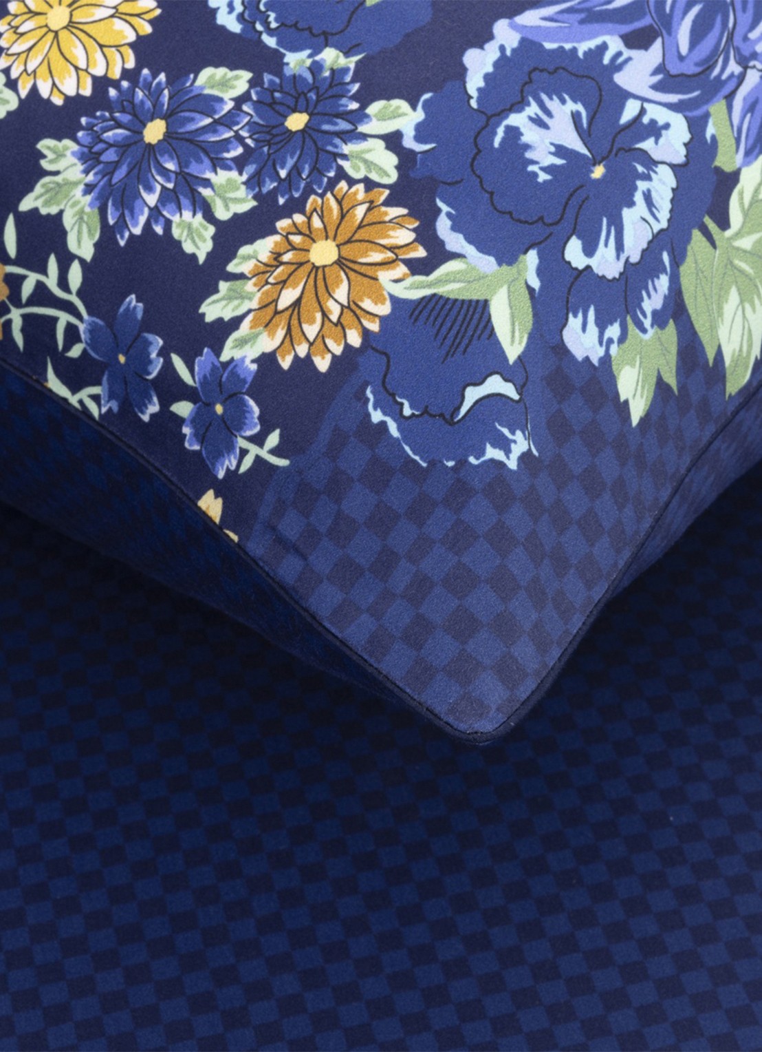 KENZO K Dahlia kussensloop - detail 7 blauw