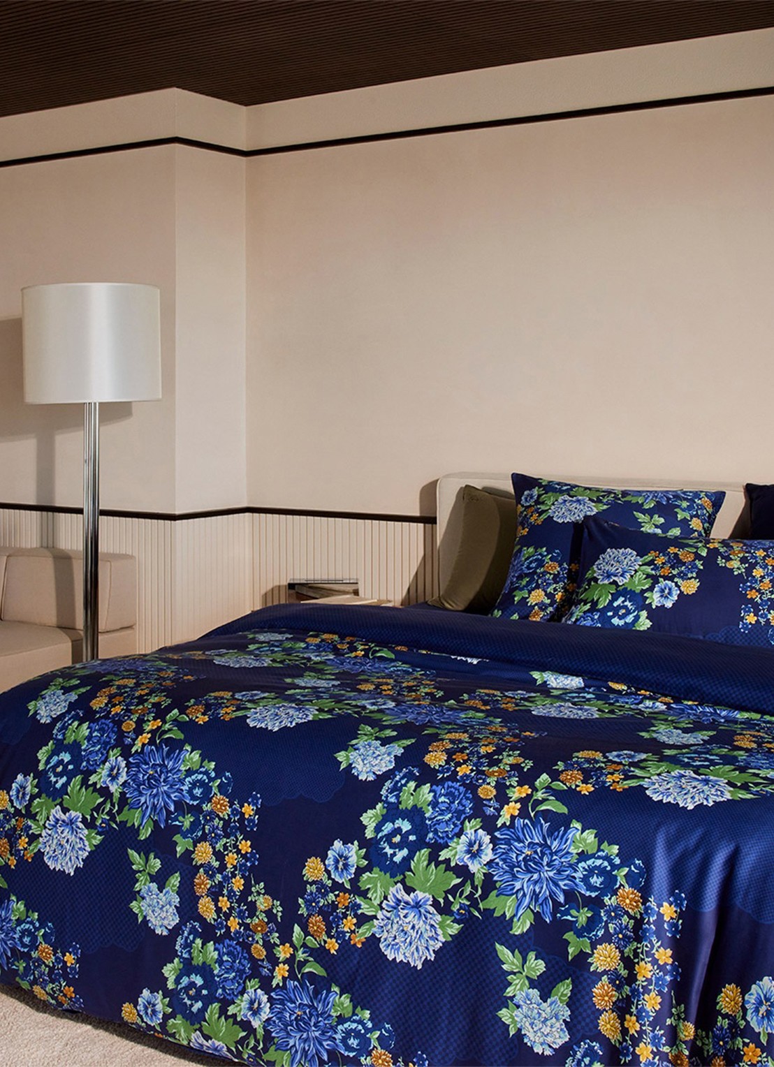 KENZO K Dahlia kussensloop - detail 8 blauw