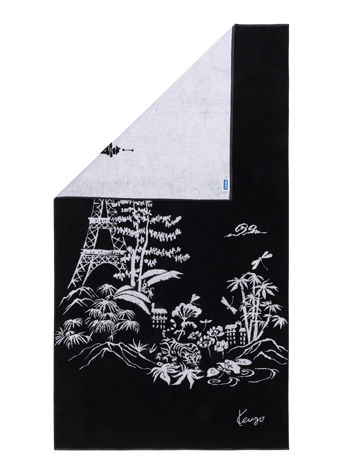 KENZO K Estampe strandlaken - 90 x 160 cm - detail 3 zwart