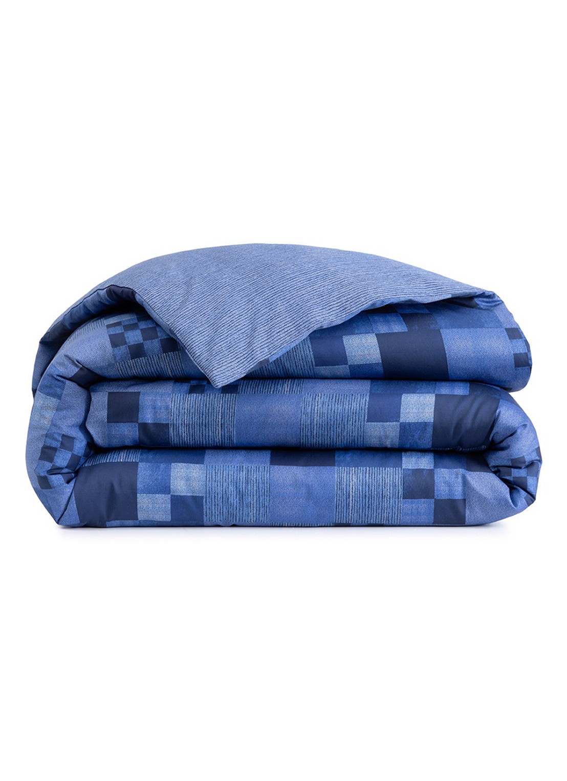 KENZO K Indigo dekbedovertrek van katoensatijn 120TC - exclusief kussenslopen - voorkant blauw