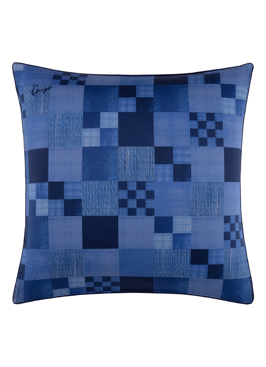 KENZO K Indigo kussensloop 120TC - voorkant blauw