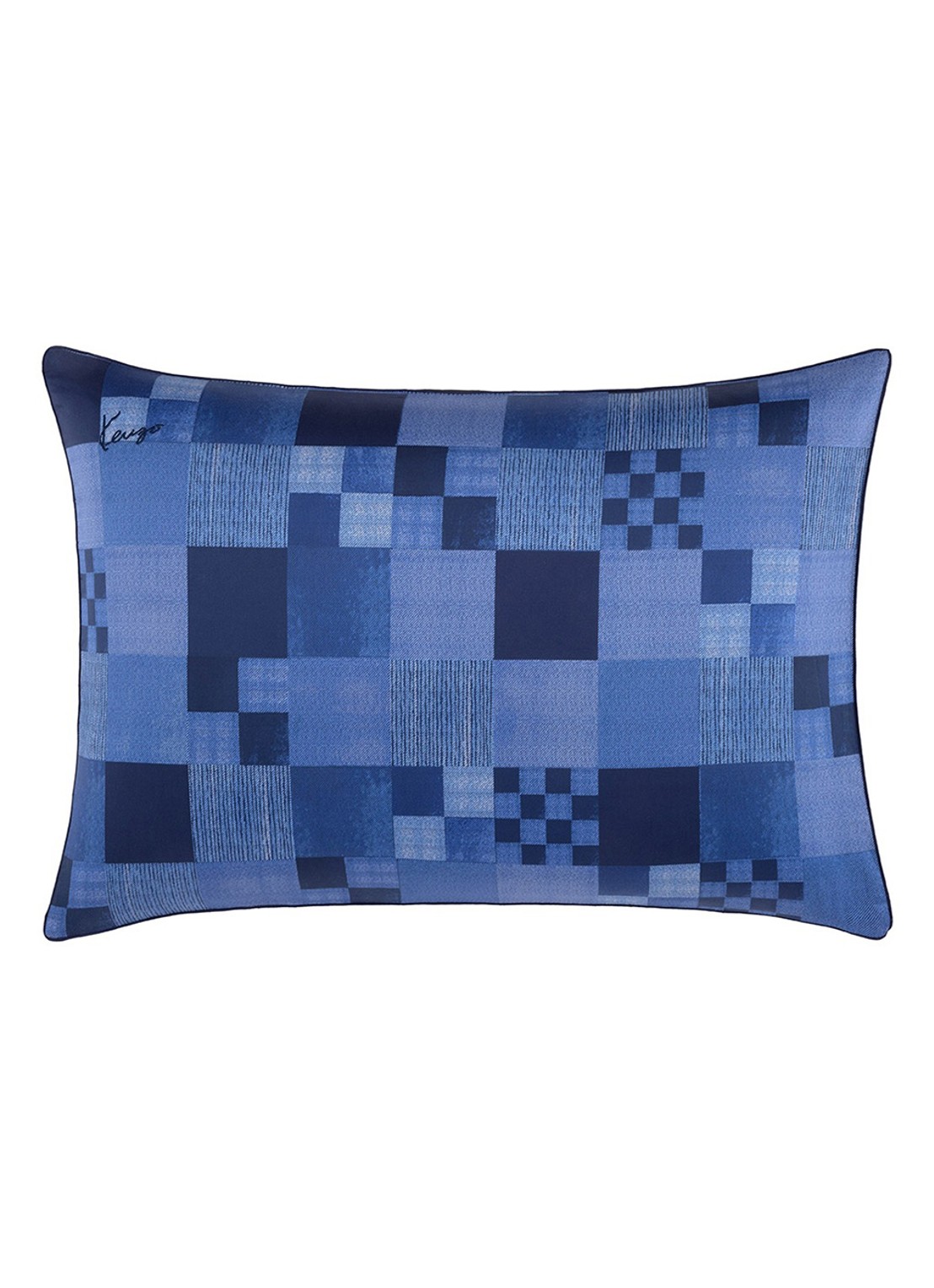 KENZO K Indigo kussensloop 120TC - voorkant 2 blauw