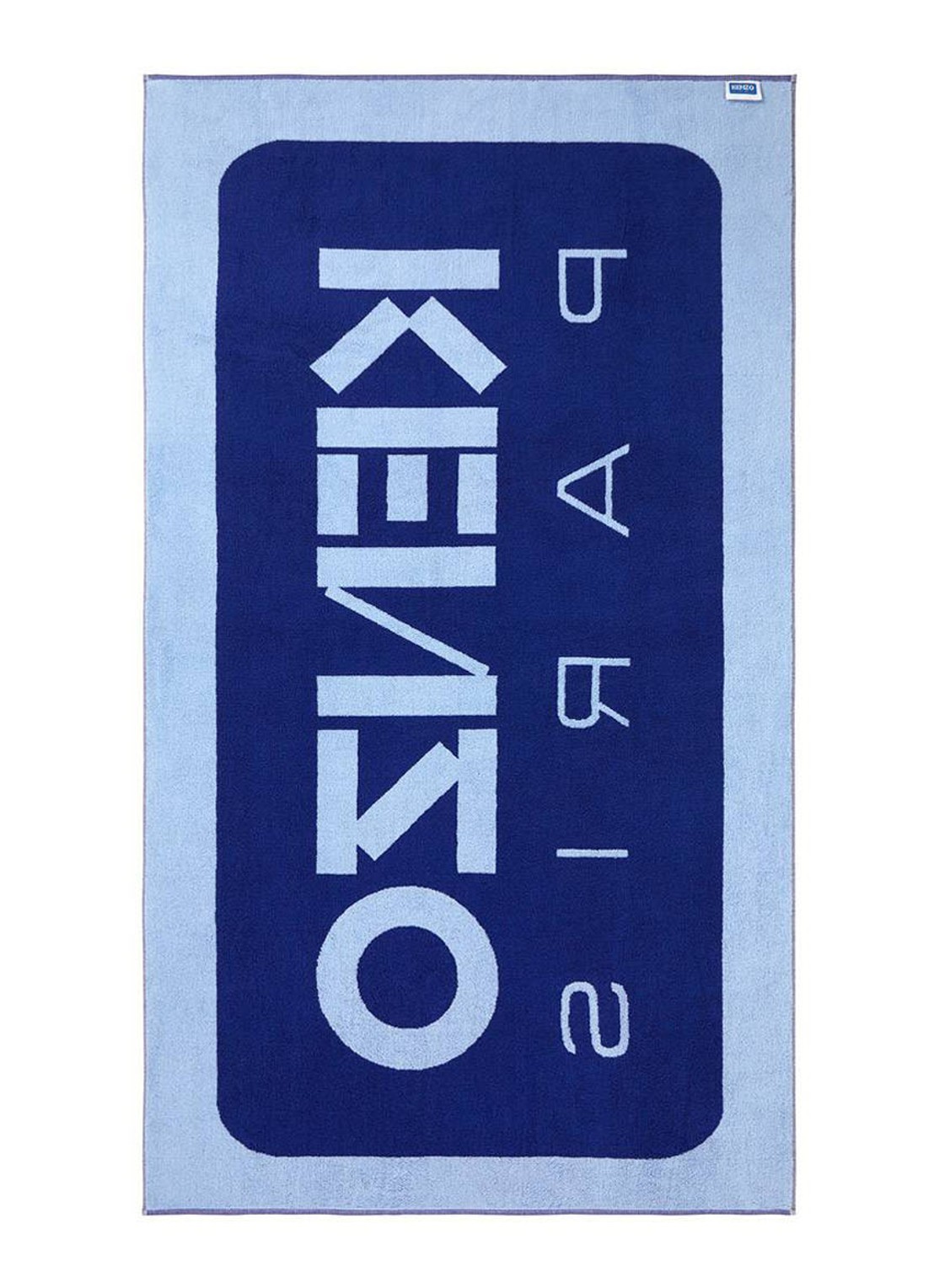 KENZO K Label strandlaken - 500gr/m2 - 90 x 160 cm  - voorkant 4 kobaltblauw