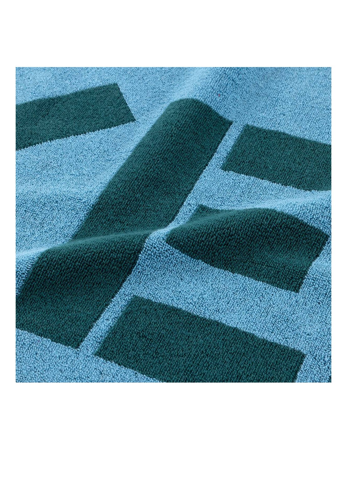 KENZO K Label strandlaken - 500gr/m2 - 90 x 160 cm  - achterkant lichtblauw