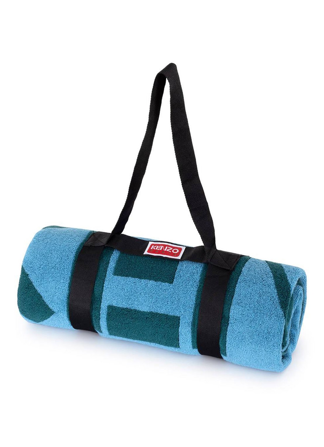 KENZO K Label strandlaken - 500gr/m2 - 90 x 160 cm  - detail 2 lichtblauw