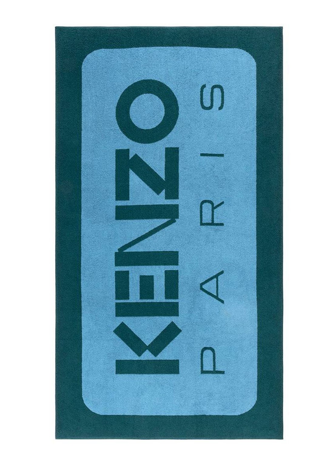 KENZO K Label strandlaken - 500gr/m2 - 90 x 160 cm  - voorkant 3 lichtblauw