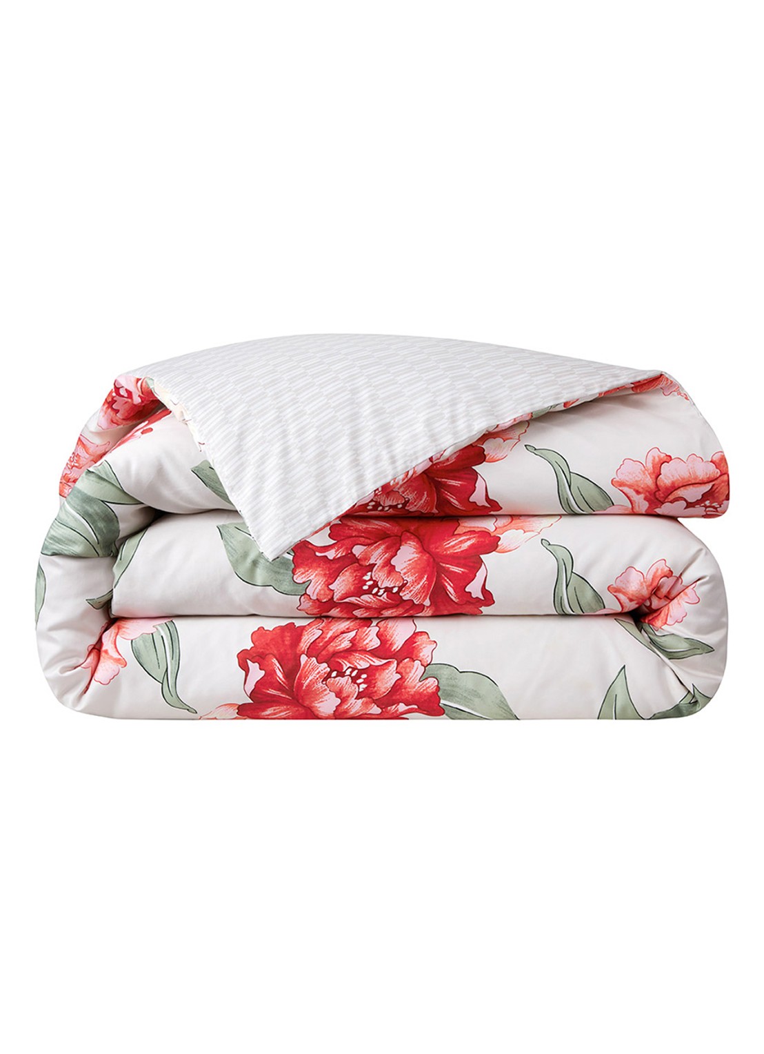 KENZO K Peony dekbedovertrek - exclusief kussenslopen - voorkant 3 rood
