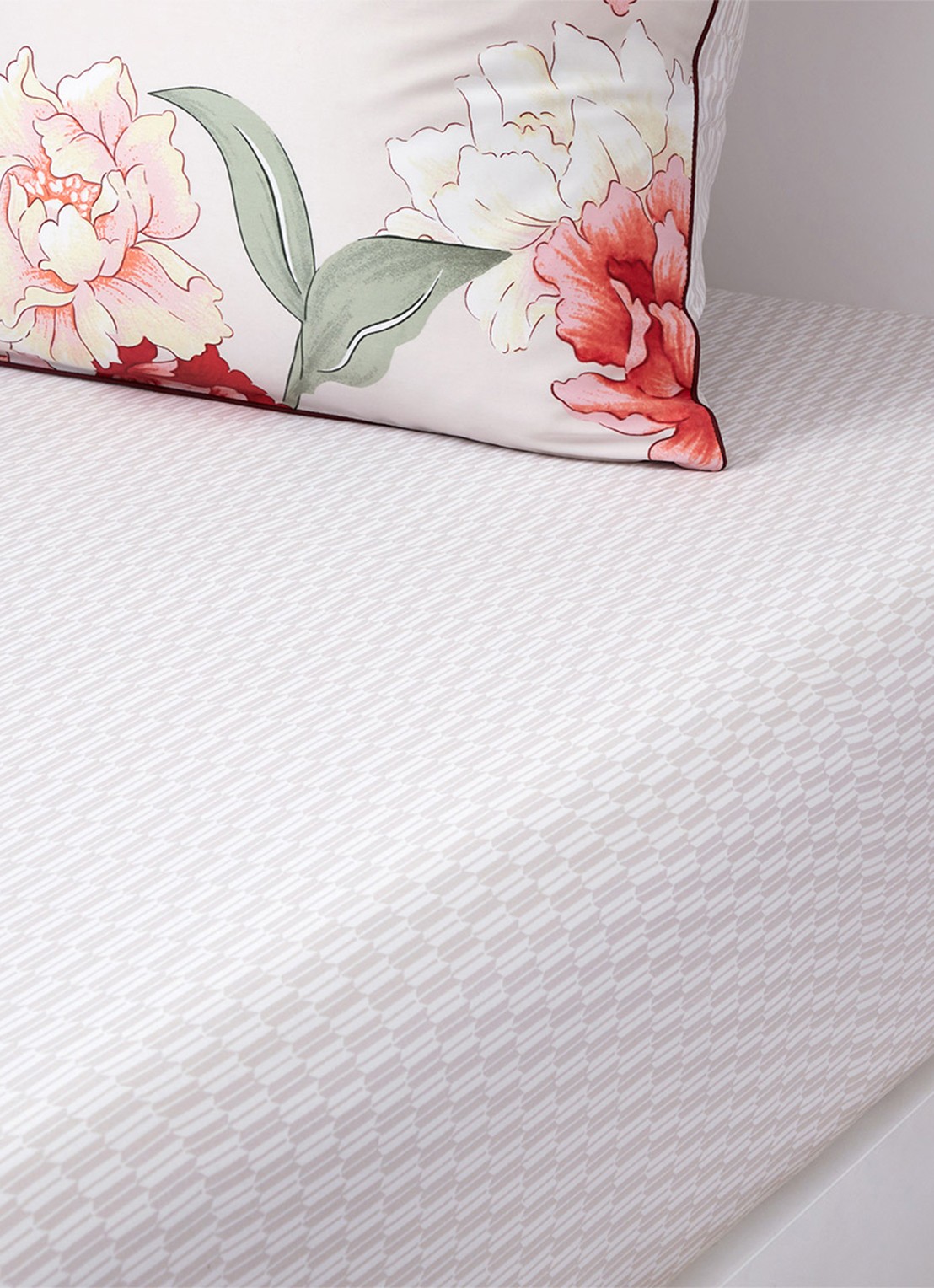 KENZO K Peony hoeslaken - voorkant 3 wit