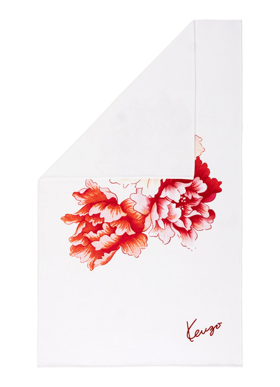 KENZO K Peony strandlaken - 100 x 170 cm - voorkant 3 rood