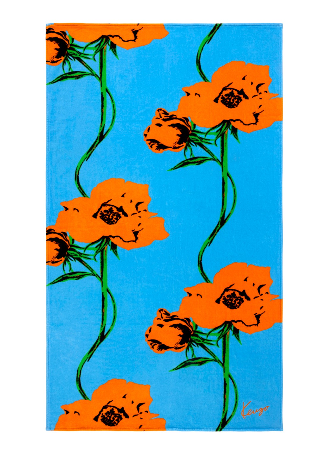 KENZO K Pop strandlaken - 100 x 170 cm - voorkant 3 blauw