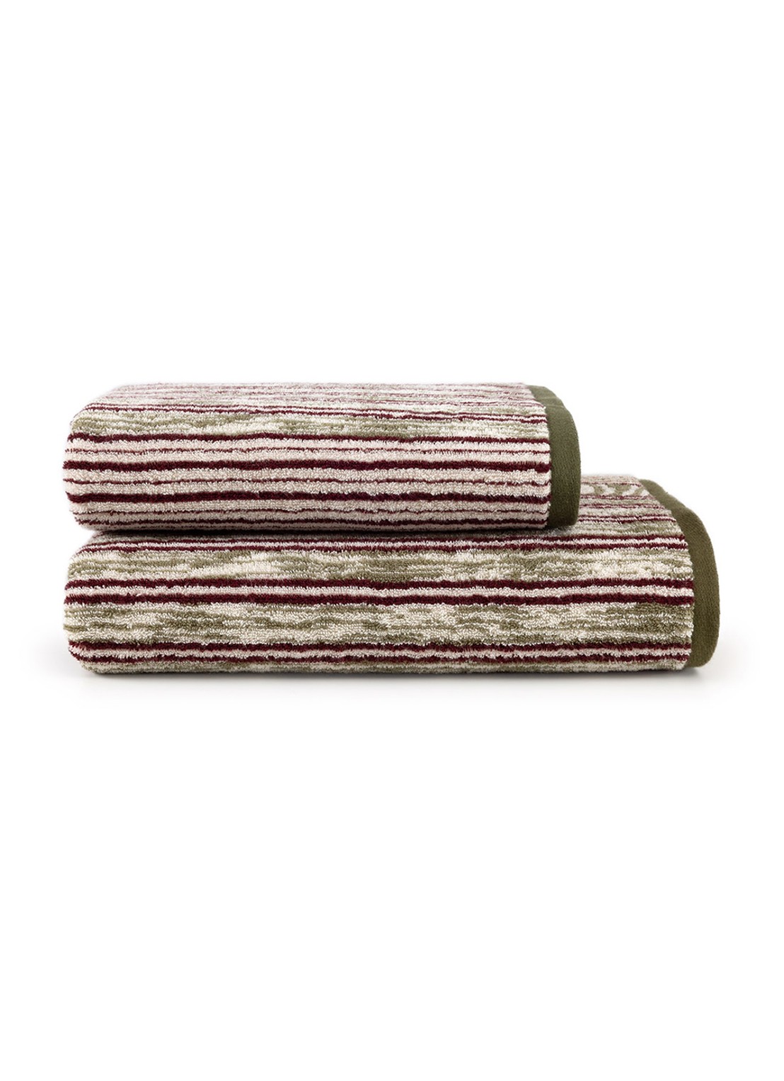 KENZO K Stripe badhanddoek - 70 x 140 cm - voorkant 2 beige