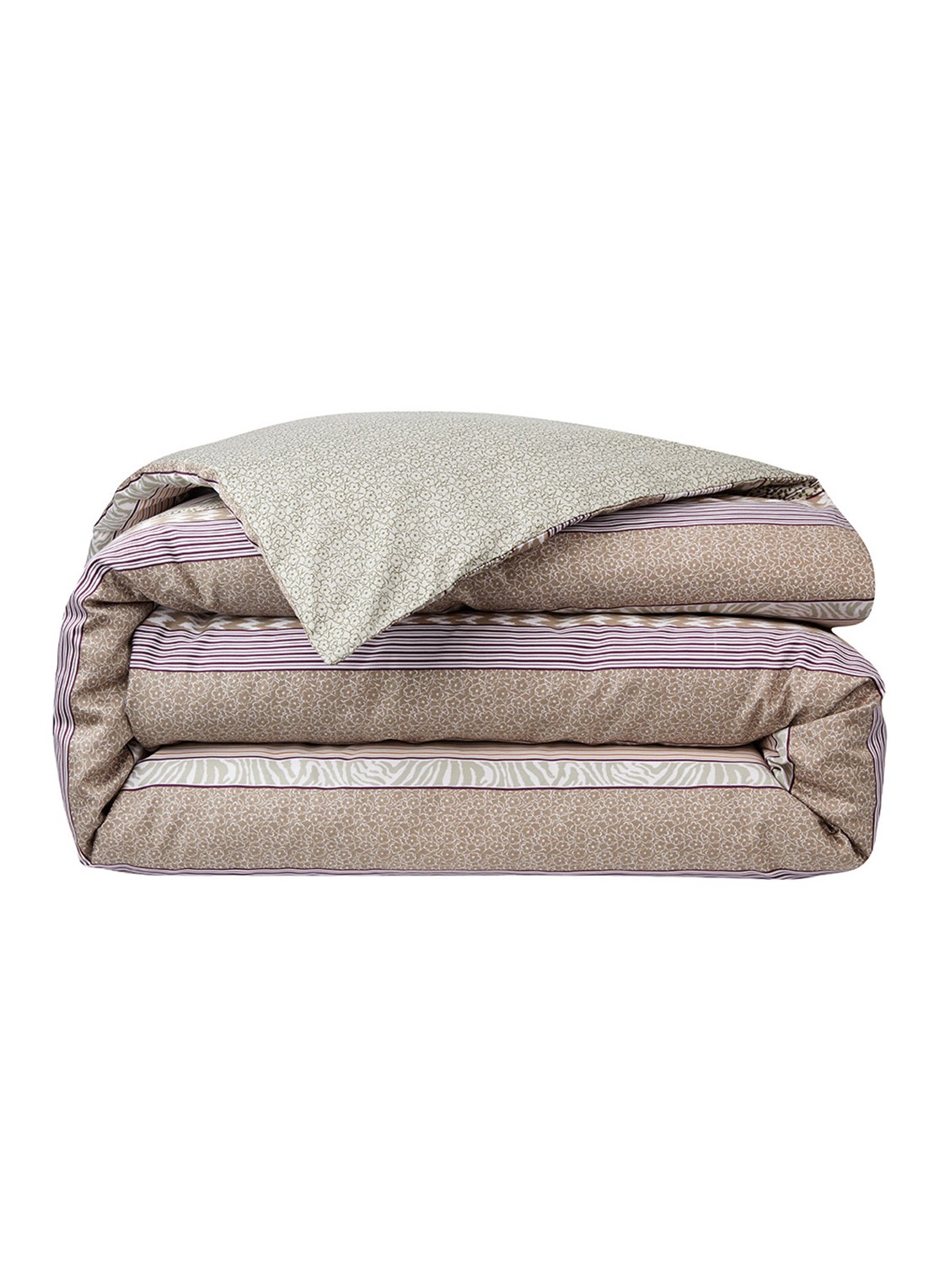 KENZO K Stripe dekbedovertrek - exclusief kussenslopen - voorkant 2 beige