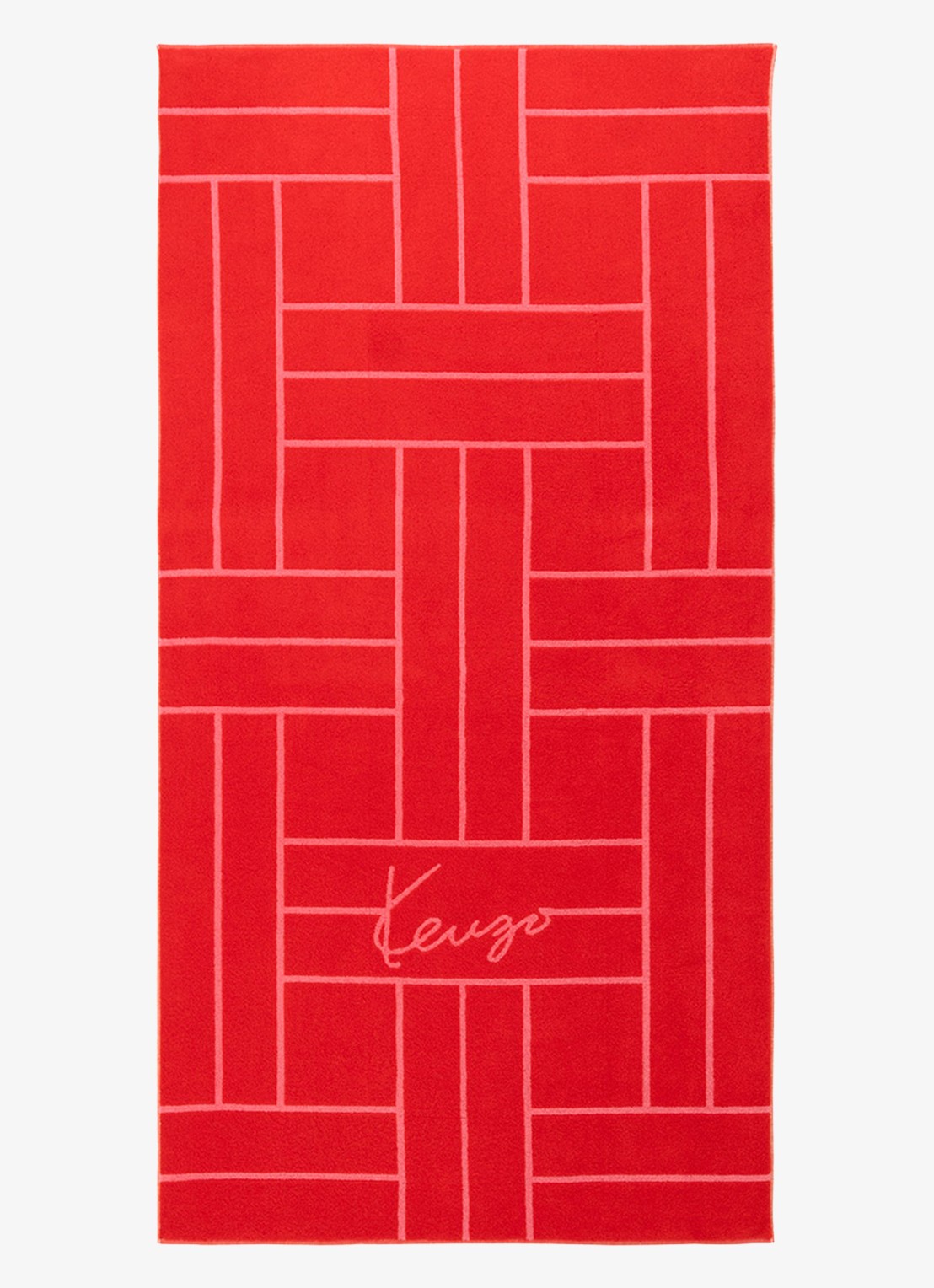 KENZO K Tatami strandlaken 90 x 170 cm - voorkant 2 rood