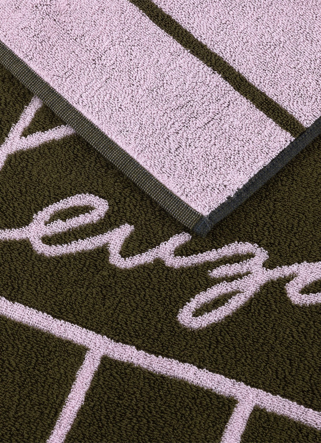 KENZO K Tatami strandlaken 90 x 170 cm - achterkant khaki