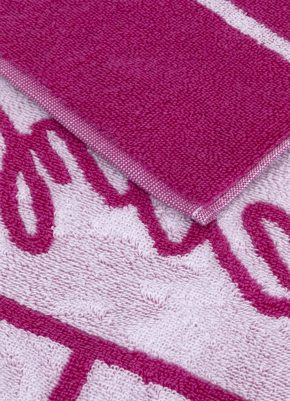 KENZO K Tatami strandlaken 90 x 170 cm - achterkant fuchsia