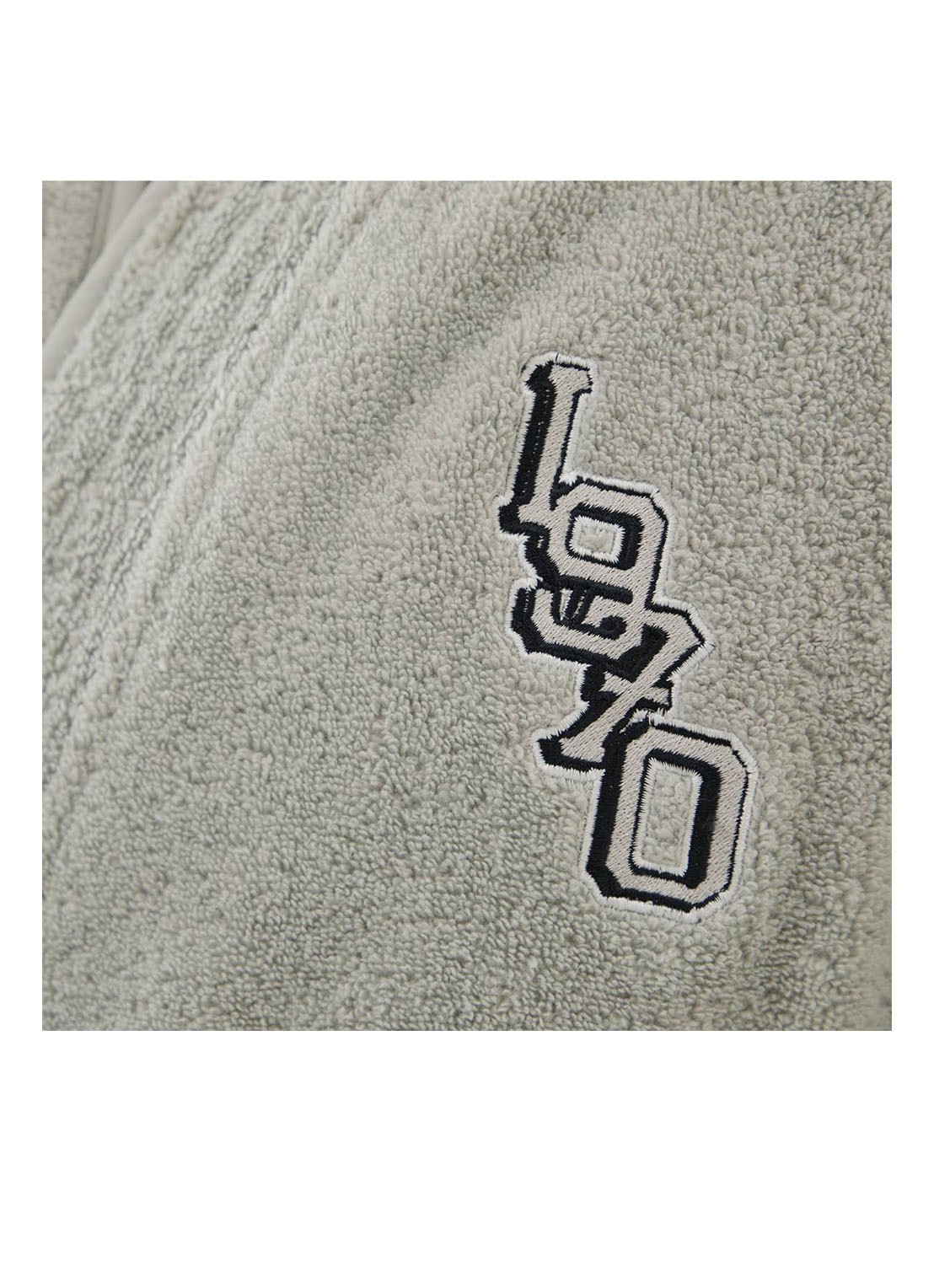 KENZO K Vtiger badjas van  katoen met logoprint - detail grijs