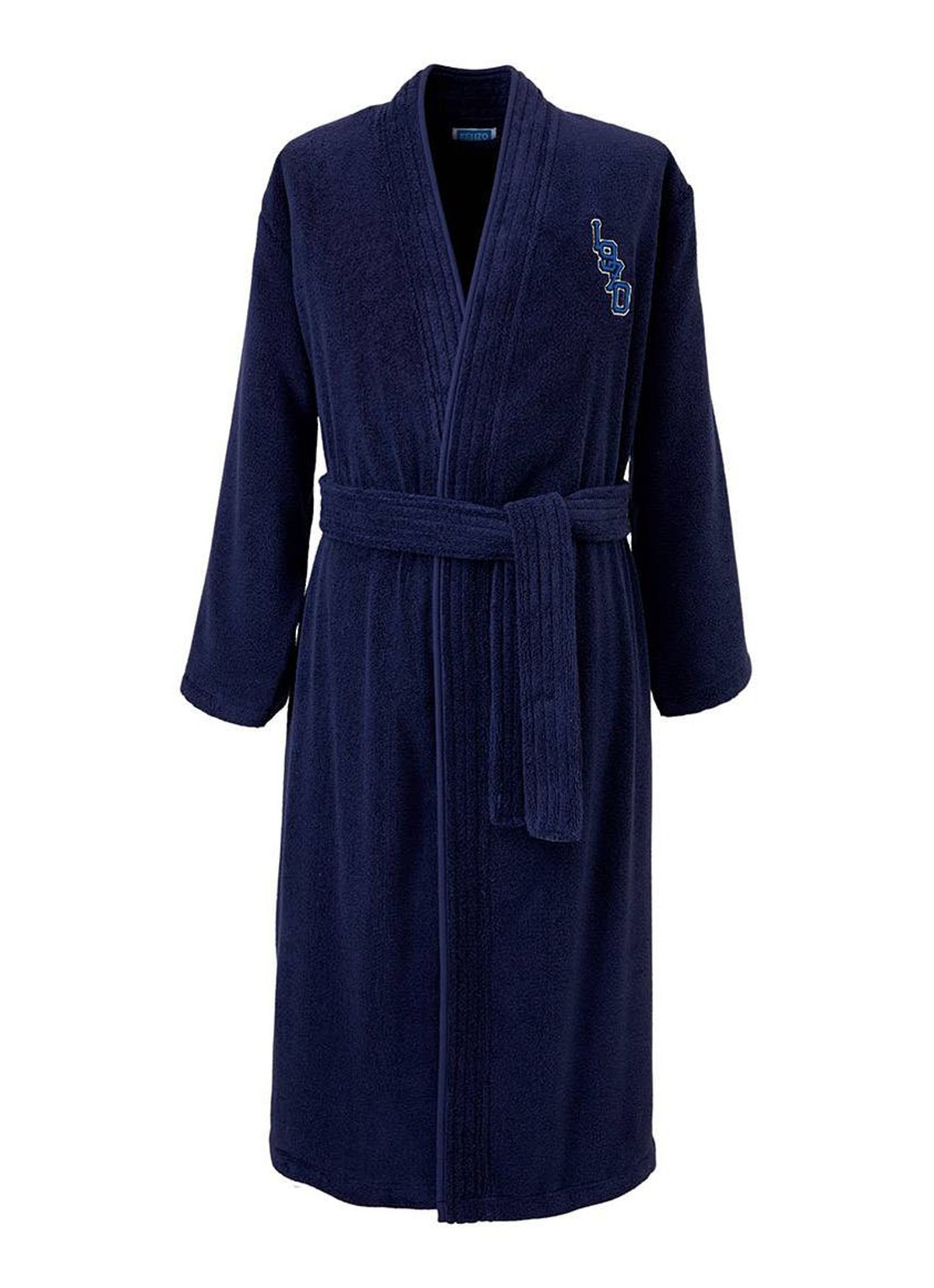 KENZO K Vtiger badjas van  katoen met logoprint - voorkant 8 royalblauw
