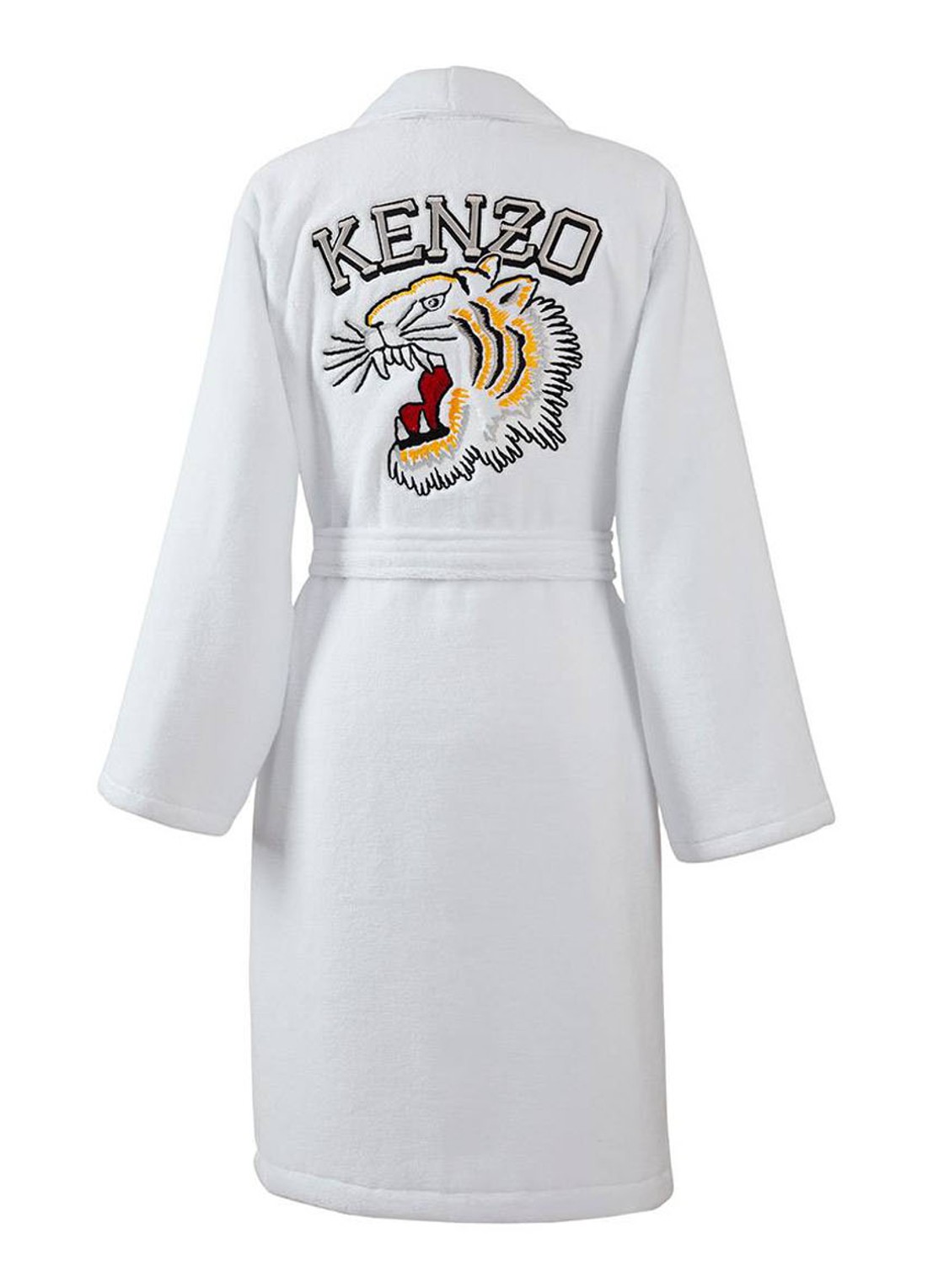 KENZO K Vtiger badjas van  katoen met logoprint - achterkant 3 wit