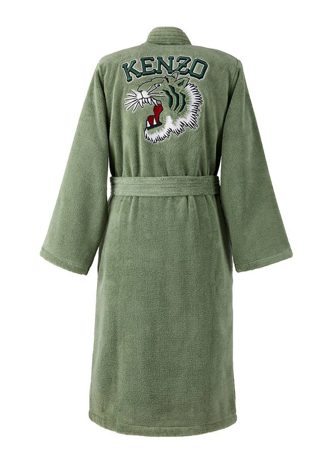 KENZO K Vtiger badjas van  katoen met logoprint - achterkant 2 groen