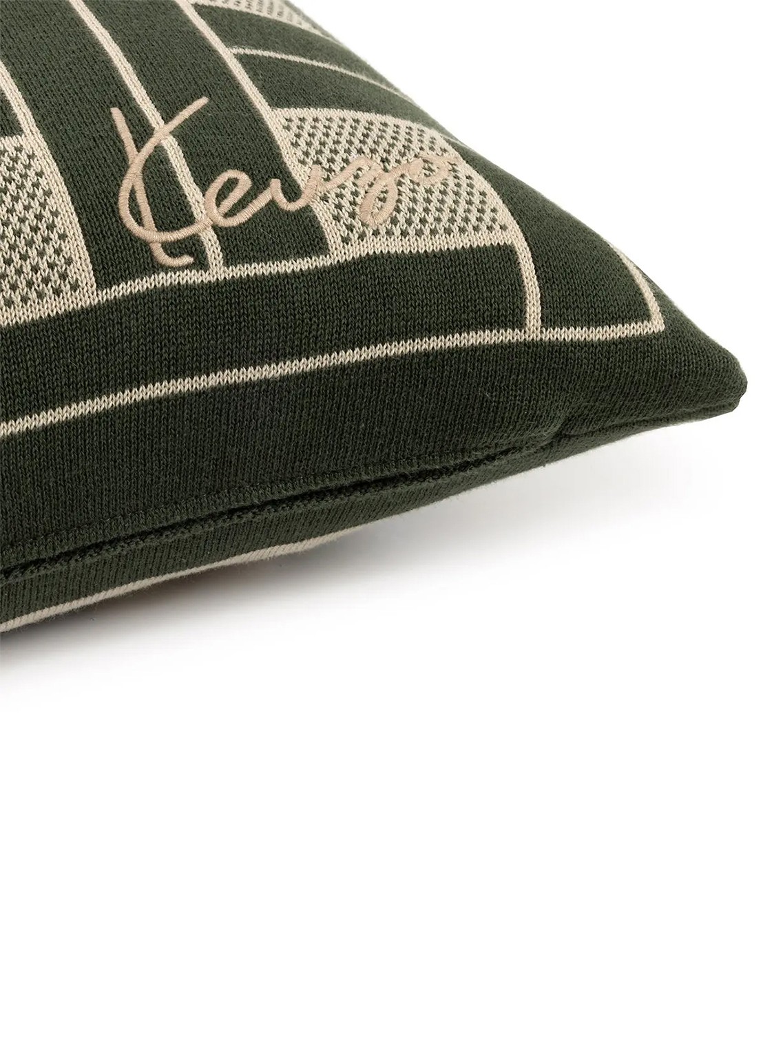 KENZO K Weave Sierkussen 45 x 45 cm - voorkant 2 khaki