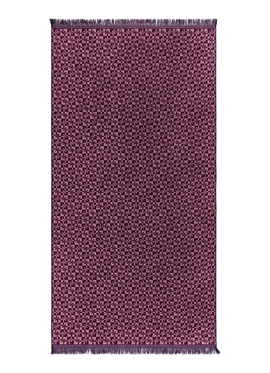 KENZO Kenzoka badhanddoek 70 x 140 cm - voorkant 5 aubergine