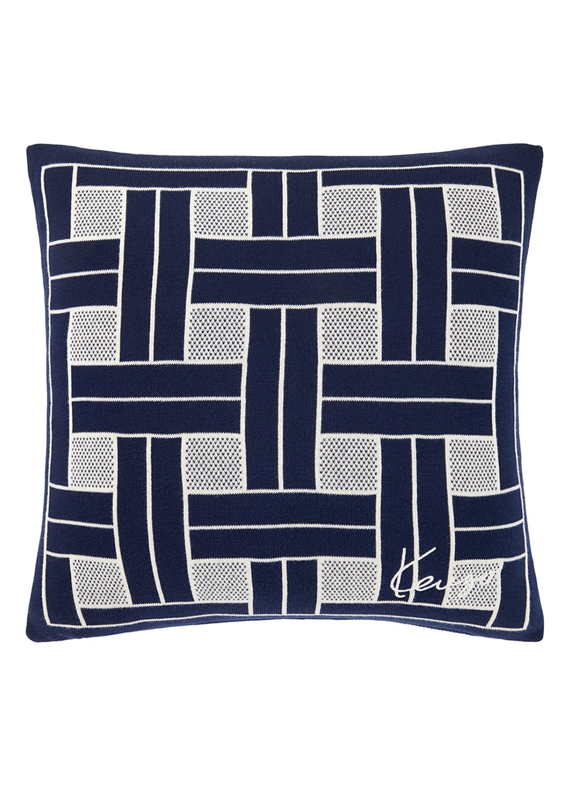 KENZO Sierkussen 45 x 45 cm - voorkant donkerblauw