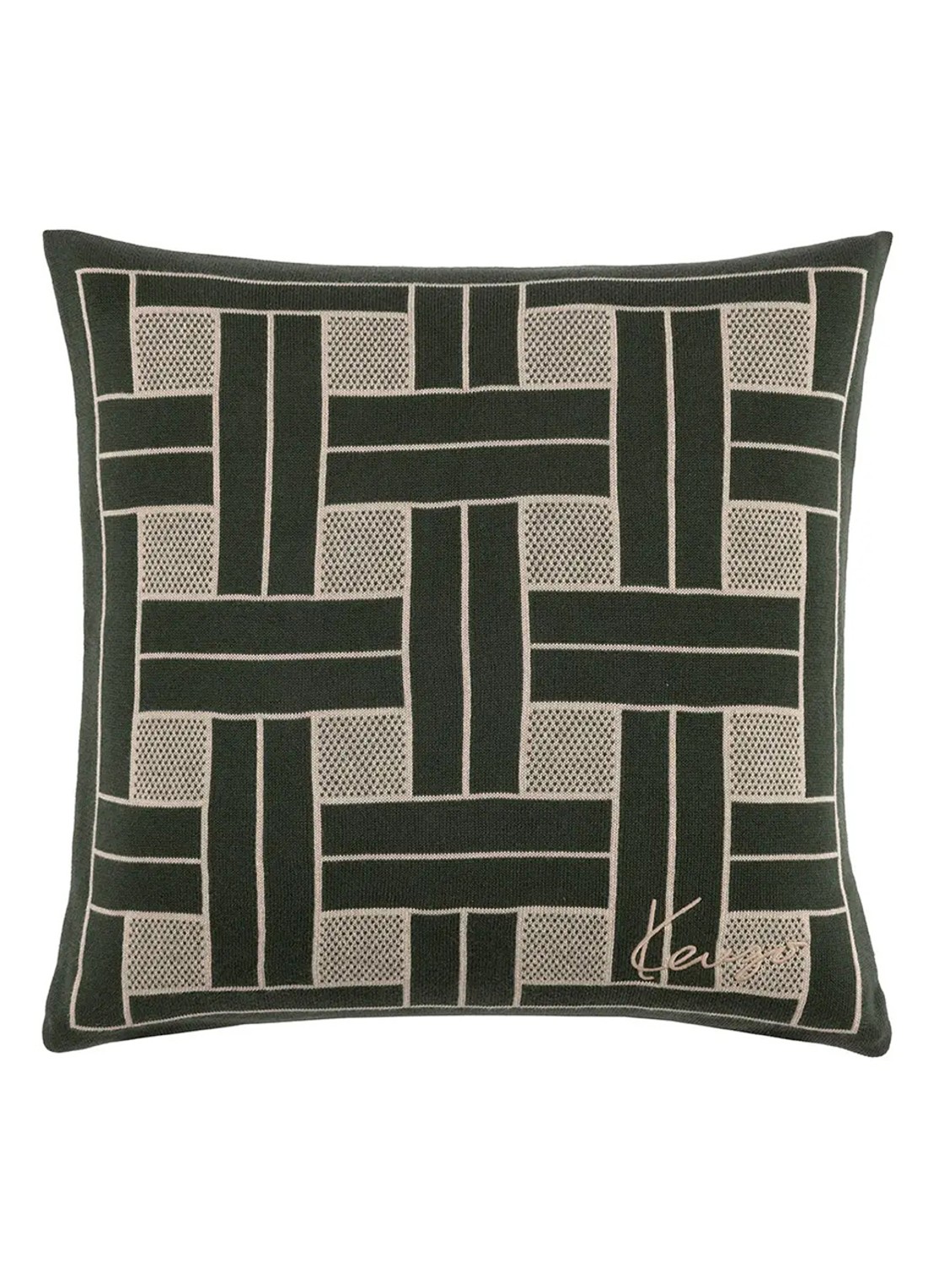 KENZO Sierkussen 45 x 45 cm - voorkant 2 khaki