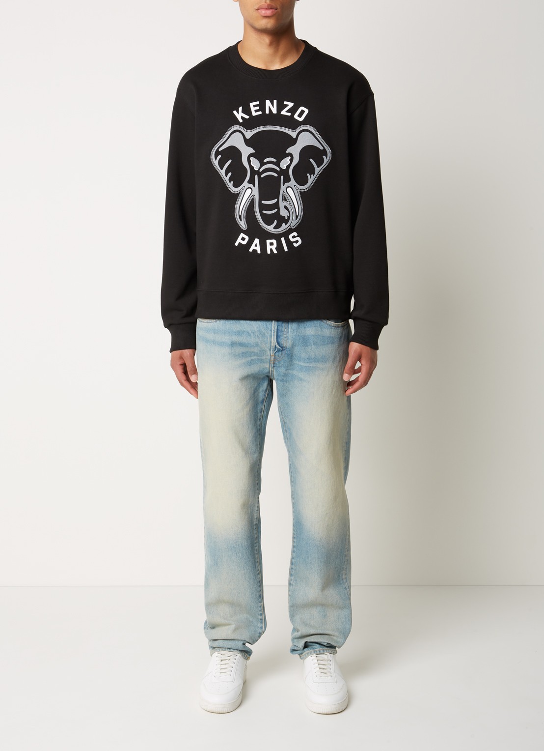 KENZO Sweater met front- en backprint - voorkant 5 zwart