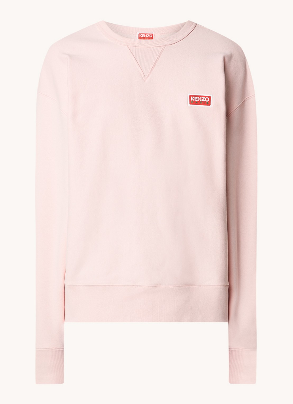 KENZO Sweater met logo- en backprint - voorkant 4 lichtroze