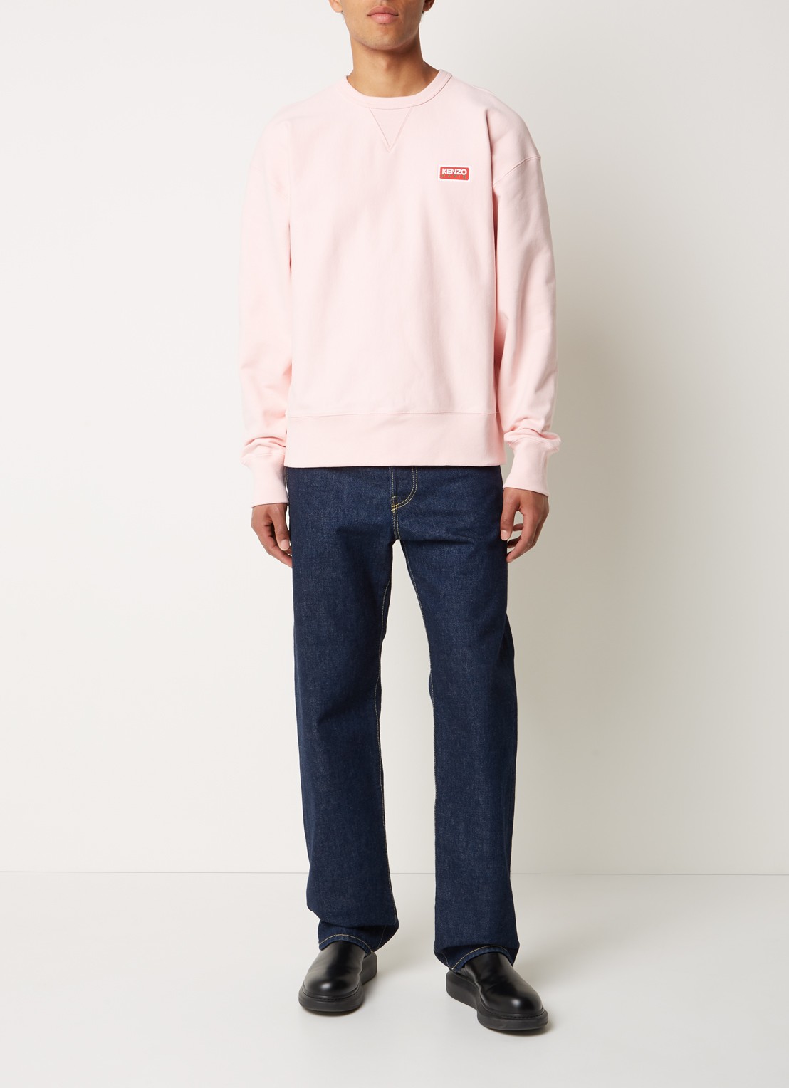 KENZO Sweater met logo- en backprint - voorkant 5 lichtroze