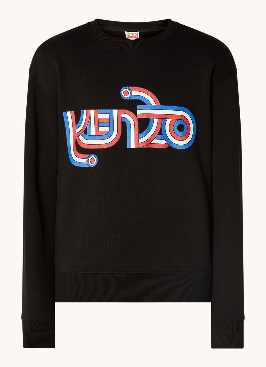KENZO Sweater met logoprint - voorkant zwart