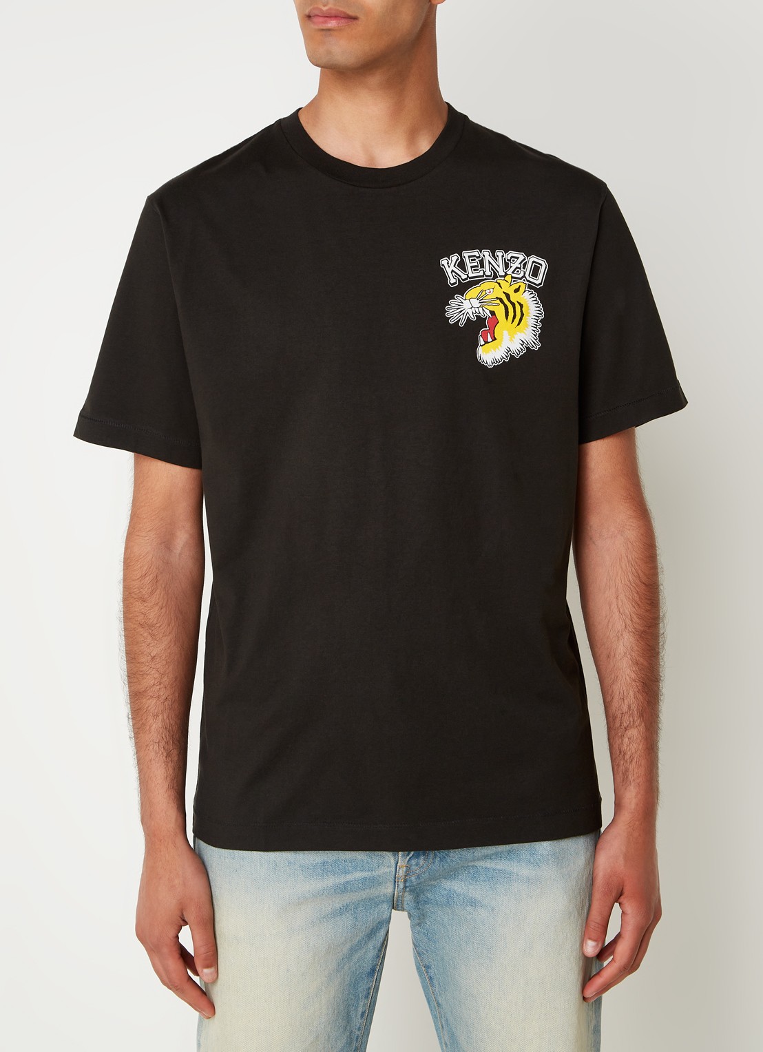 KENZO T-shirt met logoprint - detail zwart