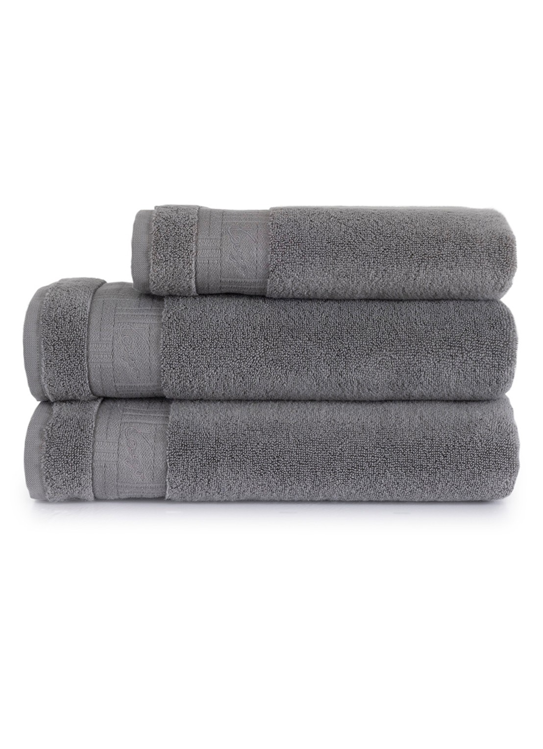 KENZO Weave badhanddoek - 55 x 100 cm - achterkant 3 grijs