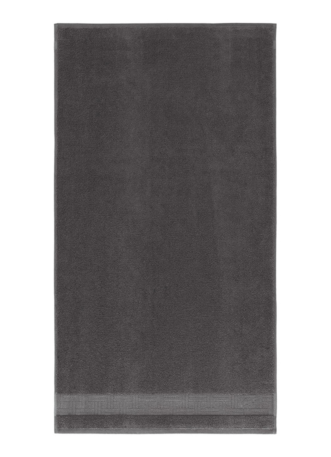 KENZO Weave badhanddoek - 55 x 100 cm - voorkant grijs