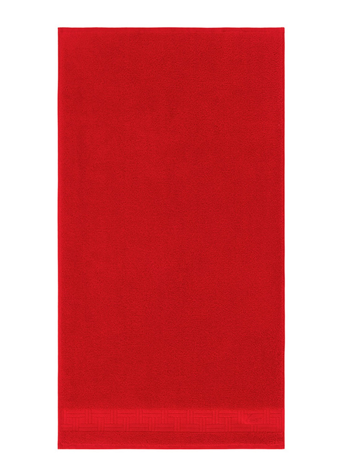 KENZO Weave badhanddoek - 55 x 100 cm - voorkant 2 rood