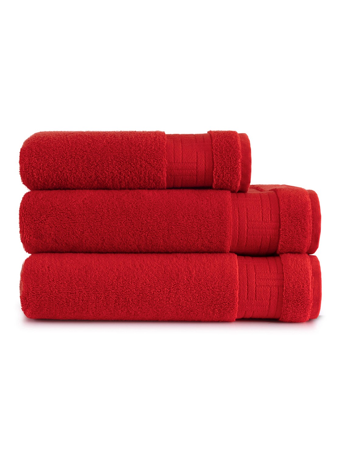 KENZO Weave badhanddoek - 70 x 140 cm - achterkant 3 rood