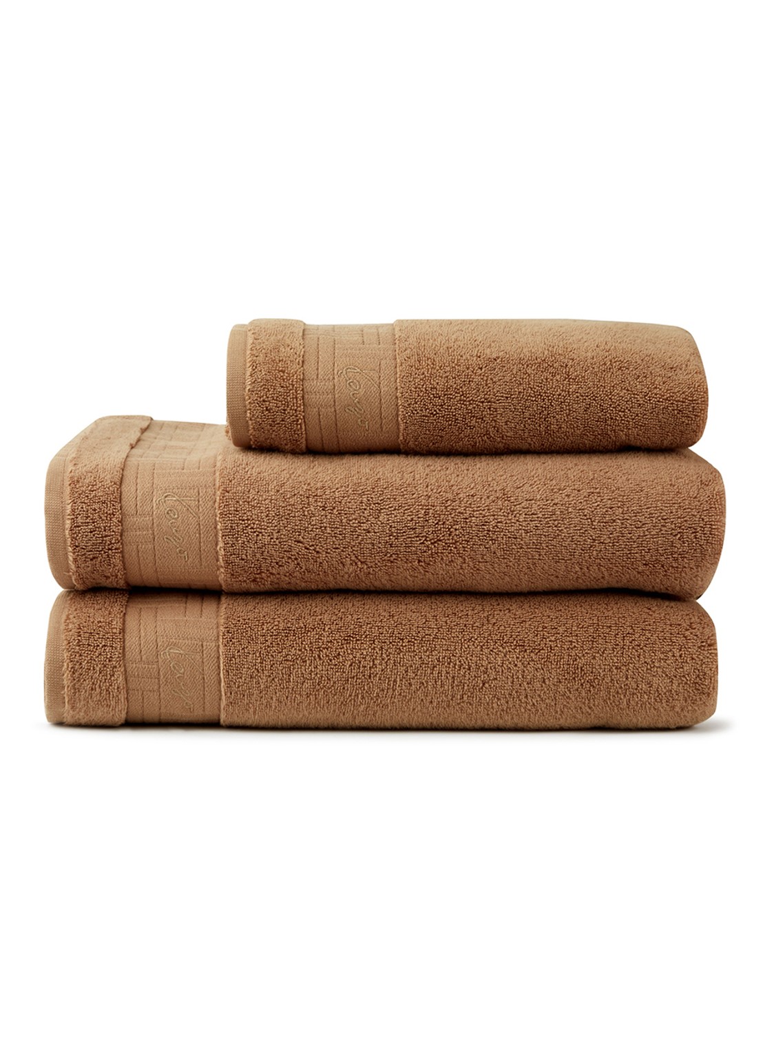 KENZO Weave badhanddoek - 70 x 140 cm - detail 3 camel