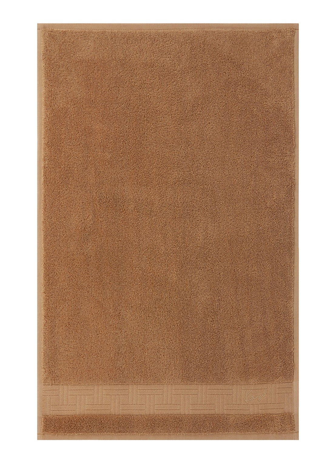 KENZO Weave badhanddoek - 70 x 140 cm - voorkant camel