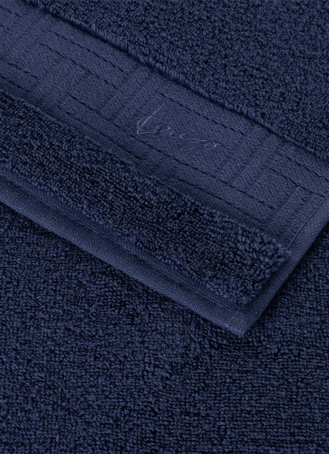 KENZO Weave badlaken - 92 x 150 cm - voorkant 2 donkerblauw