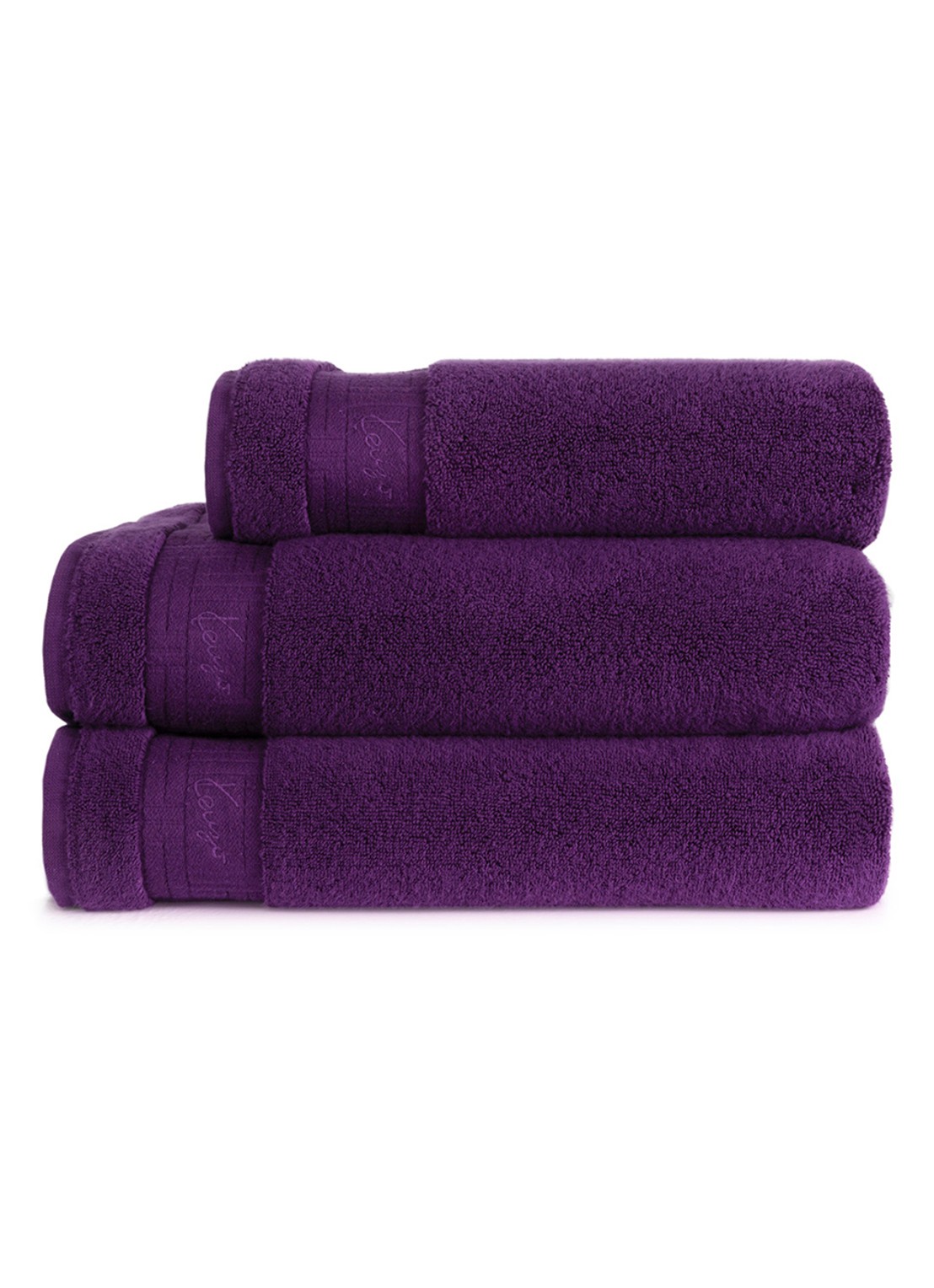 KENZO Weave badlaken - 92 x 150 cm - achterkant 3 aubergine