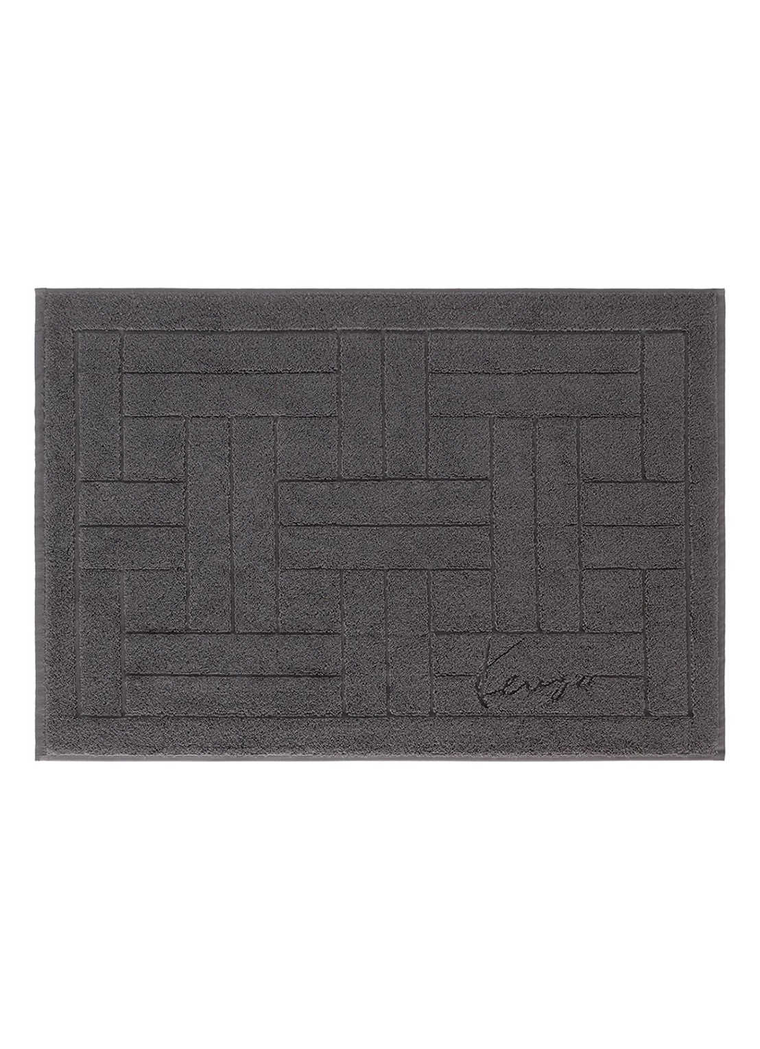 KENZO Weave badmat 55 x 80 cm - voorkant grijs